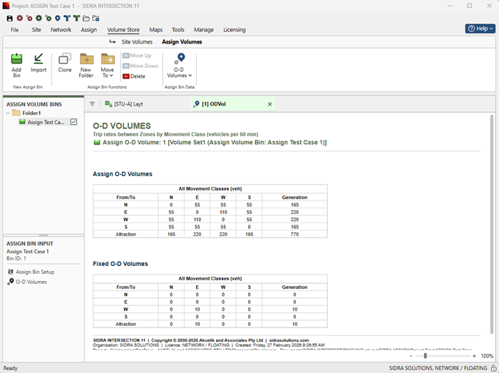 Figure 3.1.3 - ASSIGN User Interface for Volume Store-Assign Volume Bin Tab